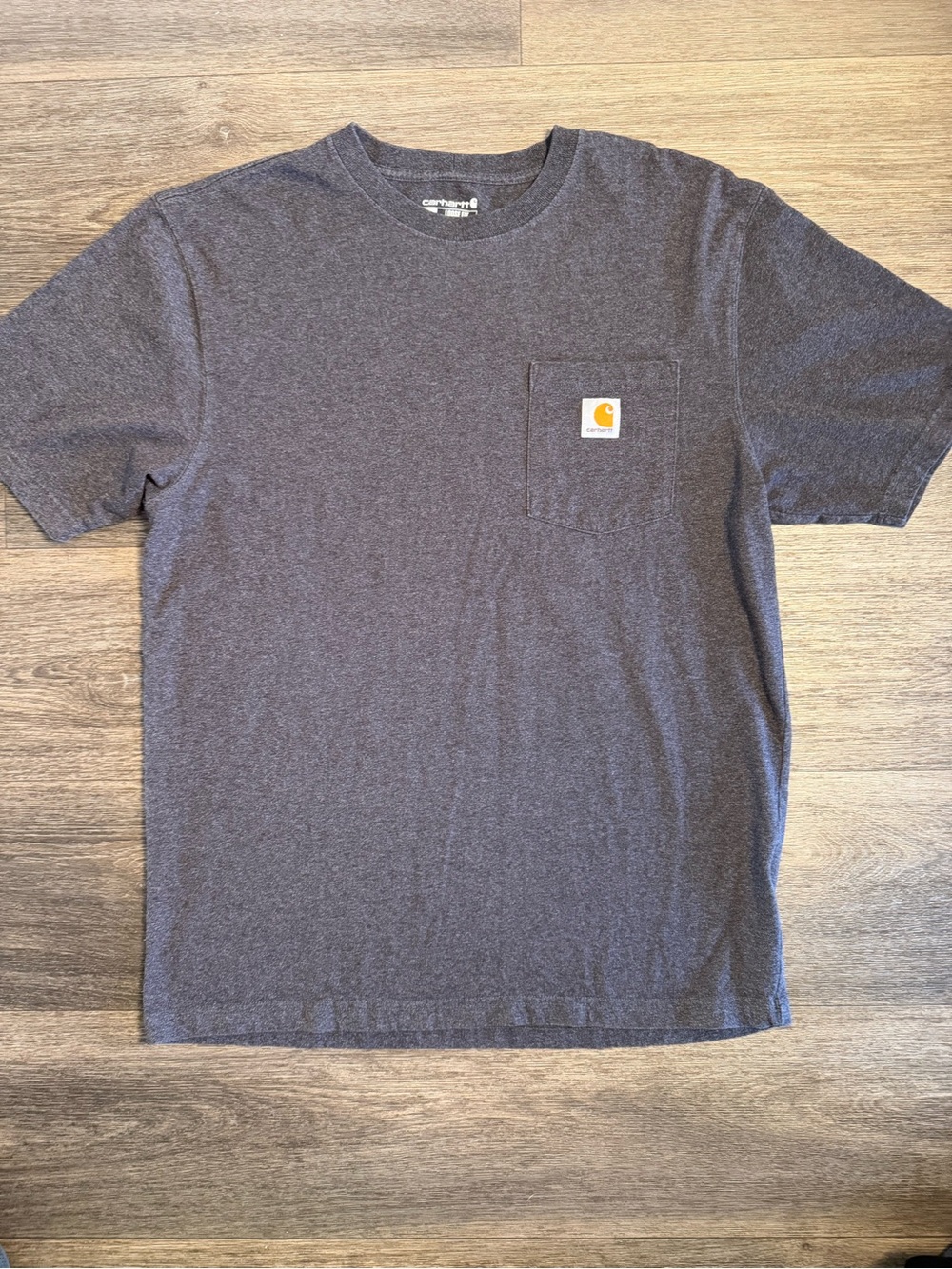 Carhartt Short-Sleeve Pocket Tee in Heather Charcoal